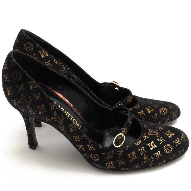 ○ヴィトン Louis Vuitton 牛革 パンプス BR0054 モノグラム