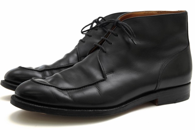 ○クロケット＆ジョーンズ CROCKETT＆JONES Paul Smith ポールスミス別注 牛革 カーフ チャッカブーツ 9531 レザーソール Vチップ 中古