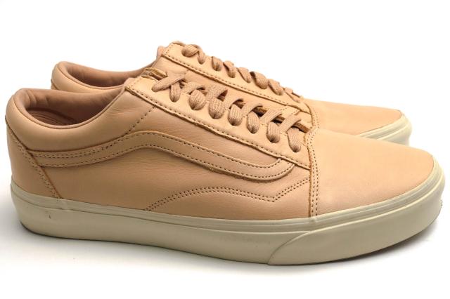 ○ヴァンズ VANS USA企画 ベジタブルタンニン鞣し牛革 ローカットスニーカー VN0A32GJLUI Old Skool DX Veggie Tan オールドスクー 中古