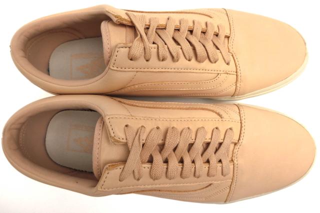 ○ヴァンズ VANS USA企画 ベジタブルタンニン鞣し牛革 ローカットスニーカー VN0A32GJLUI Old Skool DX Veggie Tan オールドスクー 中古