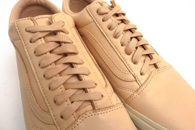 ○ヴァンズ VANS USA企画 ベジタブルタンニン鞣し牛革 ローカットスニーカー VN0A32GJLUI Old Skool DX Veggie Tan オールドスクー 中古