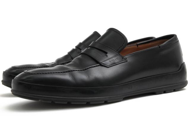 ○バリー BALLY 牛革 カーフ コインローファー RELON スリッポン メンズ 【中古】 中古