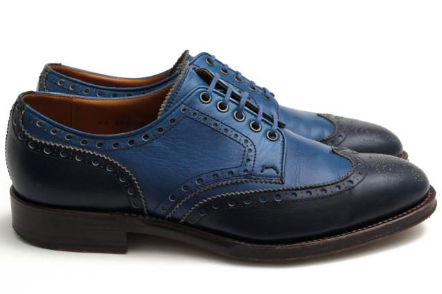 ○ユニオンインペリアル UNION IMPERIAL SEKItoWAセキトワ スクモレザー 牛革 ビジネスシューズ SW001 メダリオン ウイングチップ 中古_1