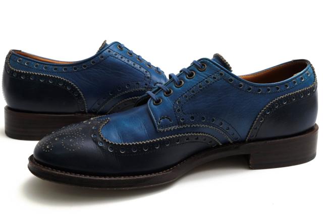 ○ユニオンインペリアル UNION IMPERIAL SEKItoWAセキトワ スクモレザー 牛革 ビジネスシューズ SW001 メダリオン ウイングチップ 中古_2