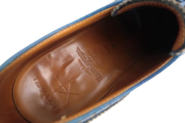 ○ユニオンインペリアル UNION IMPERIAL SEKItoWAセキトワ スクモレザー 牛革 ビジネスシューズ SW001 メダリオン ウイングチップ 中古_7