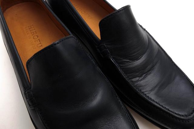 ○ヒロフ HIROFU 牛革 カーフ ヴァンプローファー 04114 422 レディース 【中古】 中古 ○ヒロフ HIROFU 牛革 カーフ ヴァンプローファー 04114 422