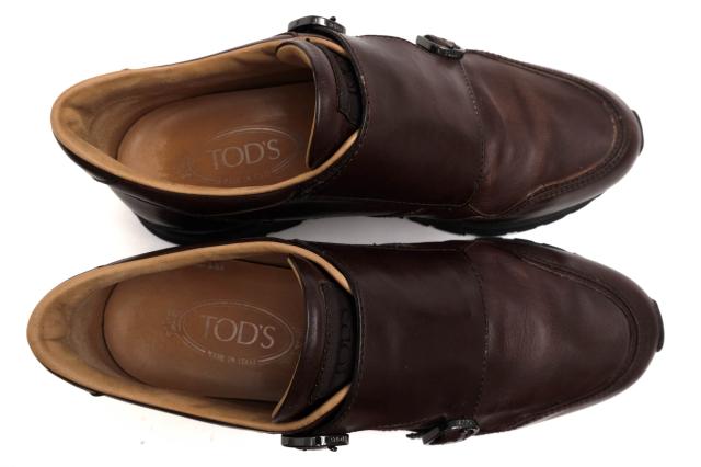 ○トッズ TOD'S 牛革 カーフ ローカットスニーカー XXM0XG0N540DVRS800 FIBBIETTE SPORTIVO XG ダブルモンクストラップ メンズ 【 中古_4