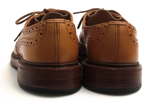 ○トリッカーズ Tricker's 牛革 カーフ ビジネスシューズ M5095 Bourton バートン メダリオン ウイングチップ 定番 グッドイヤーウ 中古_3