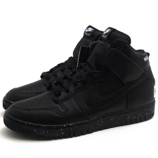 ○ナイキ NIKE UNDERCOVER アンダーカバー別注 Black 天然皮革 牛革 ハイカットスニーカー DQ4121-001 DUNK HIGH 1985 ダンク ハイ 中古
