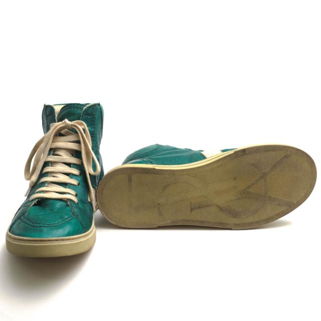 ○サンローラン YVES SAINT LAURENT 牛革 カーフ ハイカットスニーカー