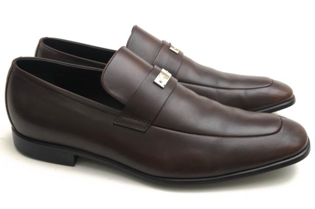 ○グッチ GUCCI 牛革 カーフ コインローファー 253304 GUCCIロゴプレート金具 スリッポン メンズ 【中古】 中古_1