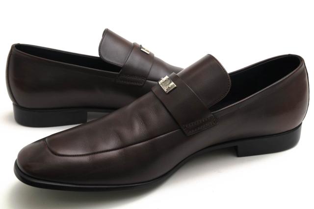 ○グッチ GUCCI 牛革 カーフ コインローファー 253304 GUCCIロゴプレート金具 スリッポン メンズ 【中古】 中古_2