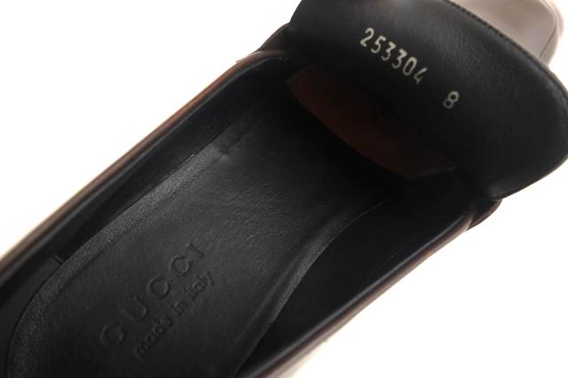 ○グッチ GUCCI 牛革 カーフ コインローファー 253304 GUCCIロゴプレート金具 スリッポン メンズ 【中古】 中古_7