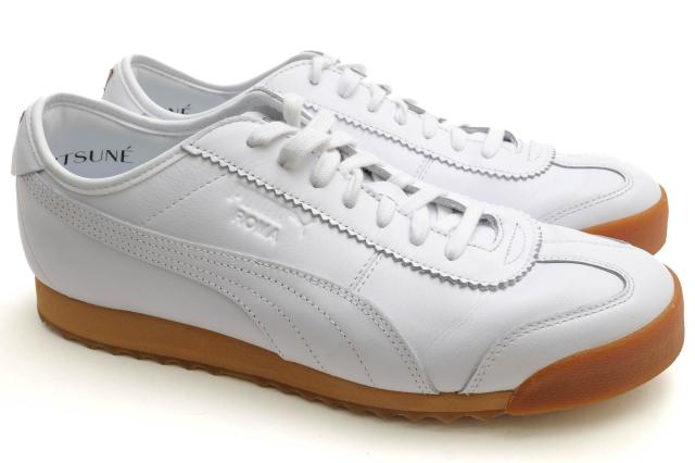 ○プーマ PUMA Maison Kitsune メゾンキツネ ローカットスニーカー 380223-01 ROMA KITSUNE ローマ キツネ 定番 メンズ 【中古】 中古