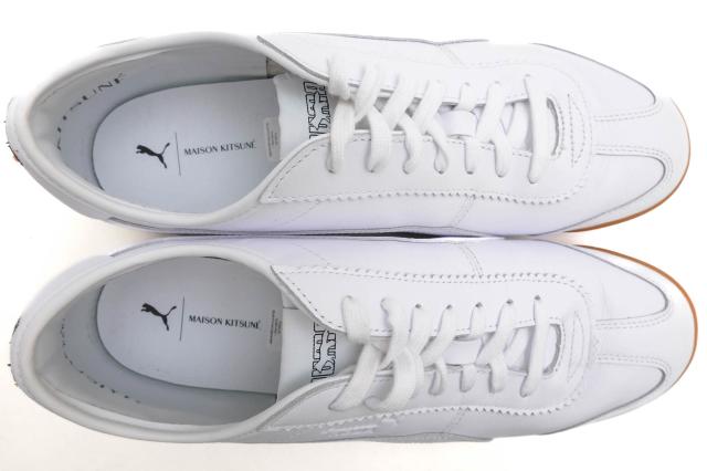 ○プーマ PUMA Maison Kitsune メゾンキツネ ローカットスニーカー 380223-01 ROMA KITSUNE ローマ キツネ 定番 メンズ 【中古】 中古