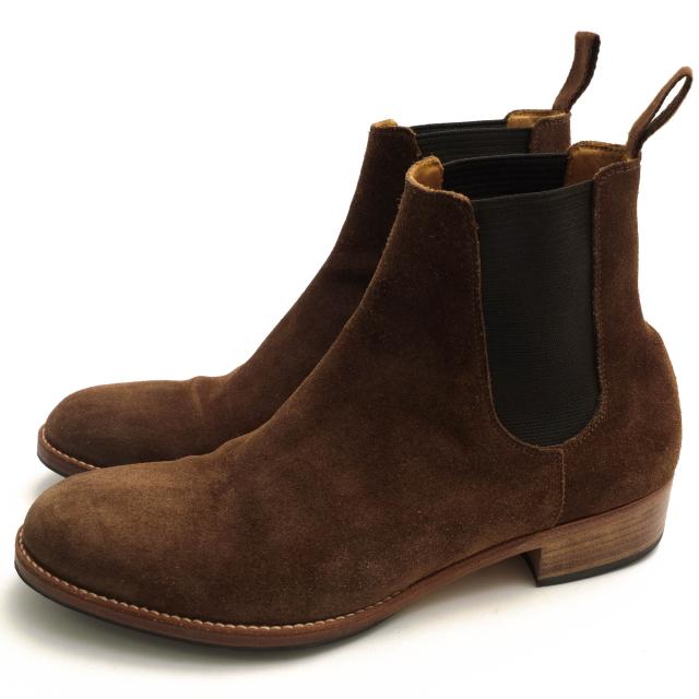 ○ユナイテッドアローズ UNITED ARROWS 牛革 サイドゴアブーツ 1431-699-6270 BST SIDE GORE BOOTS チェルシーブーツ プレーントゥ 中古
