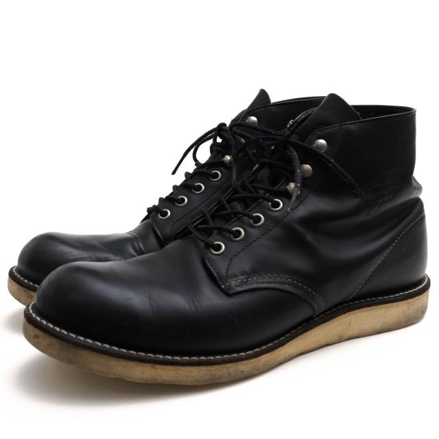 ○レッドウィング RED WING Black Chrome Leather ブラッククロームレザー 牛革 ワークブーツ 8165 Classic Work 6inch Round Toe  中古の通販は