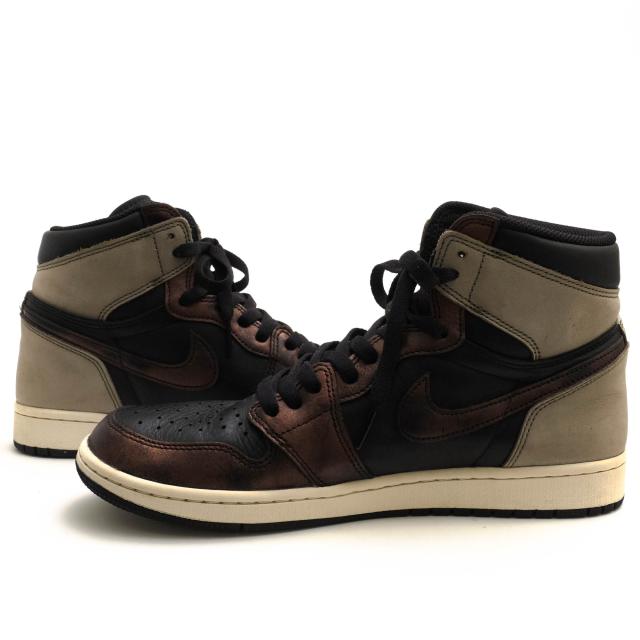 ○ナイキ NIKE 天然皮革 ハイカットスニーカー 555088-033 Air Jordan 1 High OG Patina Rust Shadow エアジョーダン メンズ 【中  中古_2