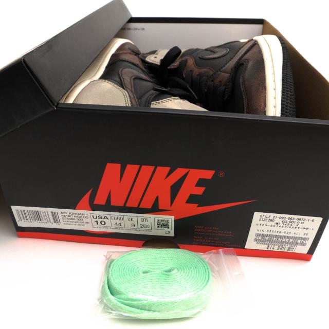 ○ナイキ NIKE 天然皮革 ハイカットスニーカー 555088-033 Air Jordan 1 High OG Patina Rust Shadow エアジョーダン メンズ 【中  中古_8
