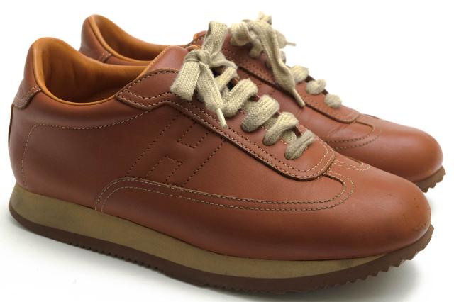 ○エルメス HERMES 牛革 カーフ ローカットスニーカー Quick クイック Hロゴ 定番 レディース 【中古】 中古_1