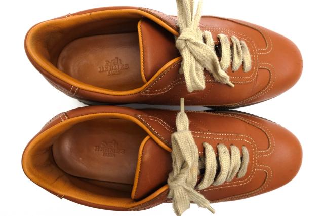 ○エルメス HERMES 牛革 カーフ ローカットスニーカー Quick クイック Hロゴ 定番 レディース 【中古】 中古_4