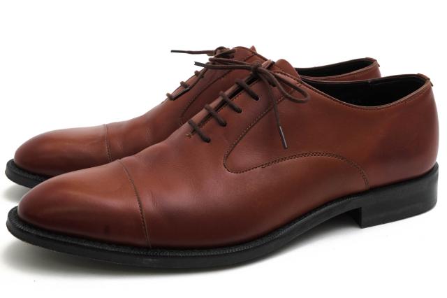 ○バーバリー BURBERRY 牛革 ビジネスシューズ BU-1534 ホールカット ストレートチップ メンズ 【中古】 中古