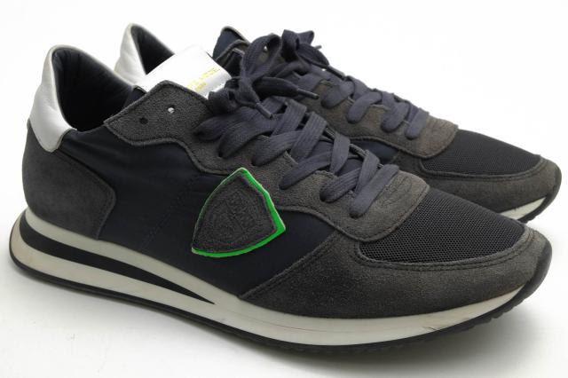 ○フィリップ モデル PHILIPPE MODEL 一部牛革 ローカットスニーカー TRLU NV02 TROPEZ LU MONDIAL NEON BLANC JAUNE トロペ 定番 中古_1