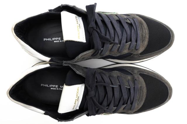 ○フィリップ モデル PHILIPPE MODEL 一部牛革 ローカットスニーカー TRLU NV02 TROPEZ LU MONDIAL NEON BLANC JAUNE トロペ 定番 中古_4
