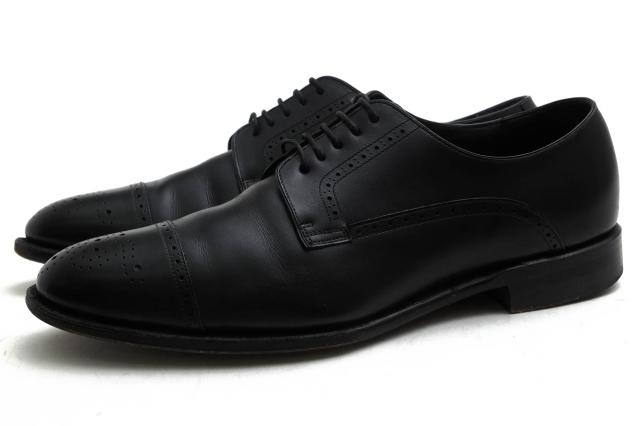 ○シェットランドフォックス SHETLANDFOX 仏アノネイ社カーフ ビジネスシューズ 3031 Inverness インバネス セミブローグ ストレー 中古