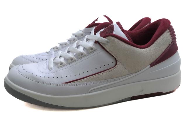 ○ナイキ NIKE 天然皮革 ローカットスニーカー DV9956-103 Air Jordan 2 Retro Low Cherrywood エアジョーダン 2 レトロ ロー 定番 中古
