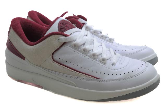 ○ナイキ NIKE 天然皮革 ローカットスニーカー DV9956-103 Air Jordan 2 Retro Low Cherrywood エアジョーダン 2 レトロ ロー 定番 中古