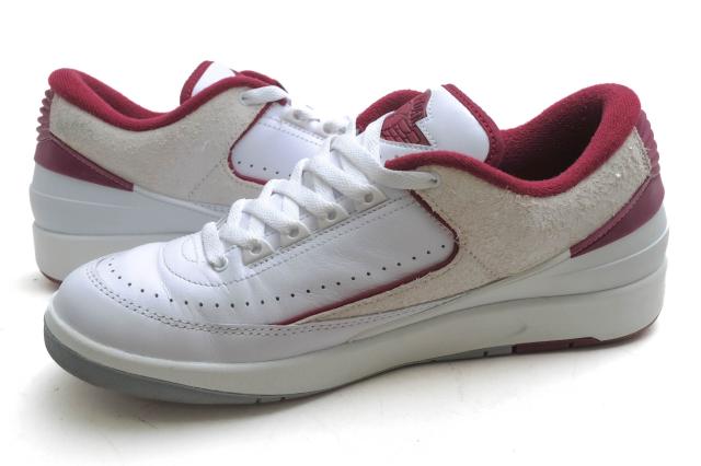 ○ナイキ NIKE 天然皮革 ローカットスニーカー DV9956-103 Air Jordan 2 Retro Low Cherrywood エアジョーダン 2 レトロ ロー 定番 中古