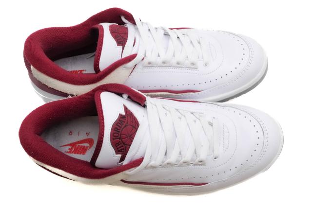 ○ナイキ NIKE 天然皮革 ローカットスニーカー DV9956-103 Air Jordan 2 Retro Low Cherrywood エアジョーダン 2 レトロ ロー 定番 中古