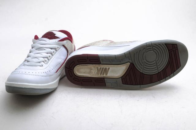 ○ナイキ NIKE 天然皮革 ローカットスニーカー DV9956-103 Air Jordan 2 Retro Low Cherrywood エアジョーダン 2 レトロ ロー 定番 中古