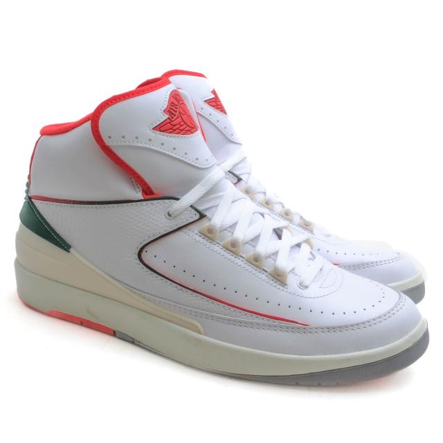 ○ナイキ NIKE 天然皮革 ハイカットスニーカー DR8884-101 Air Jordan 2 Retro Origins エアジョーダン 2 レトロ 定番 メンズ 【中 中古_1