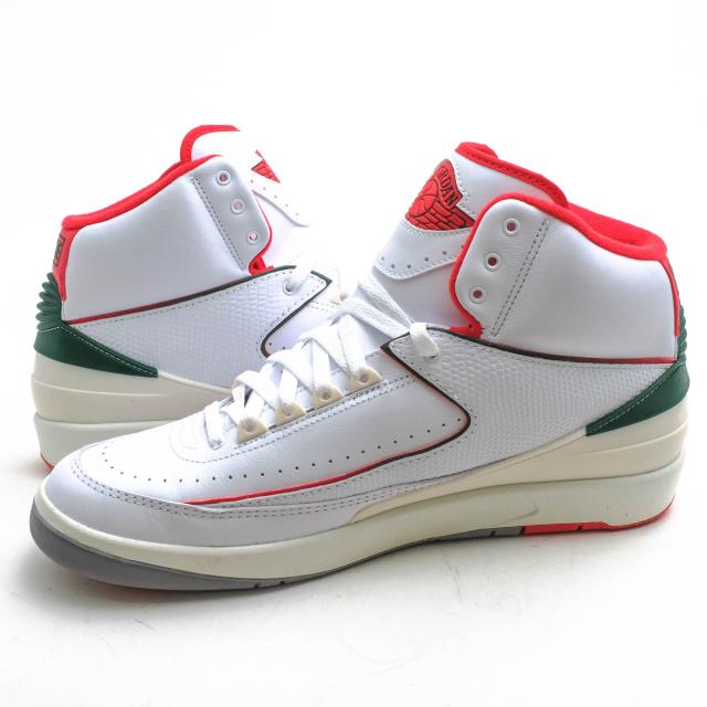 ○ナイキ NIKE 天然皮革 ハイカットスニーカー DR8884-101 Air Jordan 2 Retro Origins エアジョーダン 2 レトロ 定番 メンズ 【中 中古_2