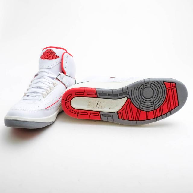 ○ナイキ NIKE 天然皮革 ハイカットスニーカー DR8884-101 Air Jordan 2 Retro Origins エアジョーダン 2 レトロ 定番 メンズ 【中 中古_6