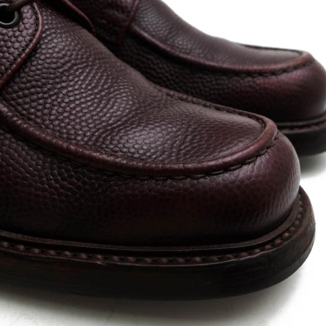 ○シルバノマッツァ Silvano Mazza スコッチグレイン型押し牛革 バーガンディ ワインレッド レースアップブーツ 97111 グッドイヤ  中古 ○シルバノマッツァ Silvano Mazza スコッチグレイン型押し牛革