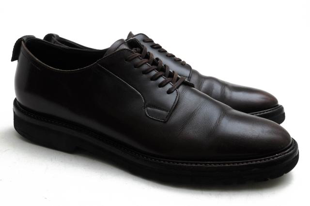 ○ダブルエイチ WH アノネイ社ボカルーカーフ 牛革 ビジネスシューズ WHS-0001 Plane Toe Shoes Cruise Last プレーントゥ Vibram  中古_1
