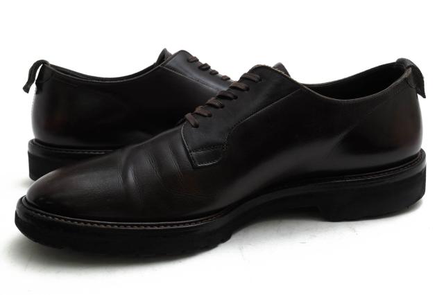 ○ダブルエイチ WH アノネイ社ボカルーカーフ 牛革 ビジネスシューズ WHS-0001 Plane Toe Shoes Cruise Last プレーントゥ Vibram  中古_2