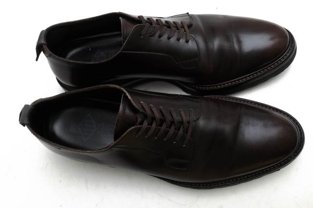 ○ダブルエイチ WH アノネイ社ボカルーカーフ 牛革 ビジネスシューズ WHS-0001 Plane Toe Shoes Cruise Last プレーントゥ Vibram  中古_4