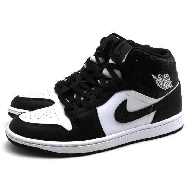 ○ナイキ NIKE ハイカットスニーカー FB9911-001 Air Jordan 1 Mid SE Panda Elephant エアジョーダン１ ミッド メンズ 【中古】 中古