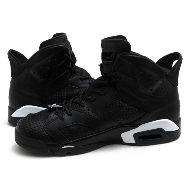 ○ナイキ NIKE 天然皮革 ハイカットスニーカー 384664-020 Air Jordan 6 Black Cat エアジョーダン6 ブラックキャット メンズ 【中 中古_2