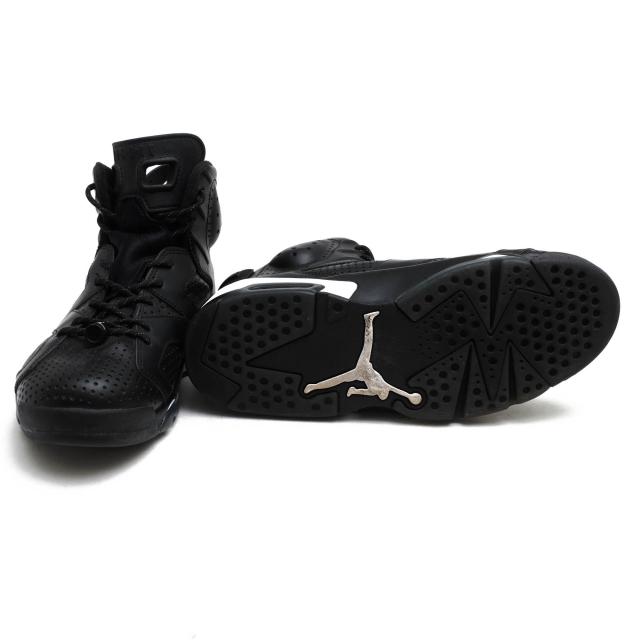 ○ナイキ NIKE 天然皮革 ハイカットスニーカー 384664-020 Air Jordan 6 Black Cat エアジョーダン6 ブラックキャット メンズ 【中 中古_6