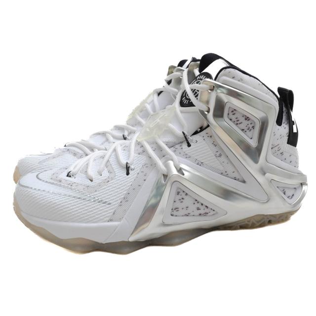 ○ナイキ NIKE Pigalle ピガール ハイカットスニーカー 806951-100 LeBron 12 Elite SP White/Pure Platinum レブロン フライニッ 中古
