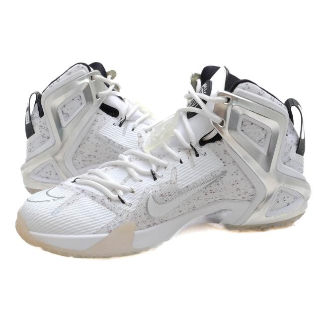 ○ナイキ NIKE Pigalle ピガール ハイカットスニーカー 806951-100 LeBron 12 Elite SP White/Pure Platinum レブロン フライニッ 中古_2