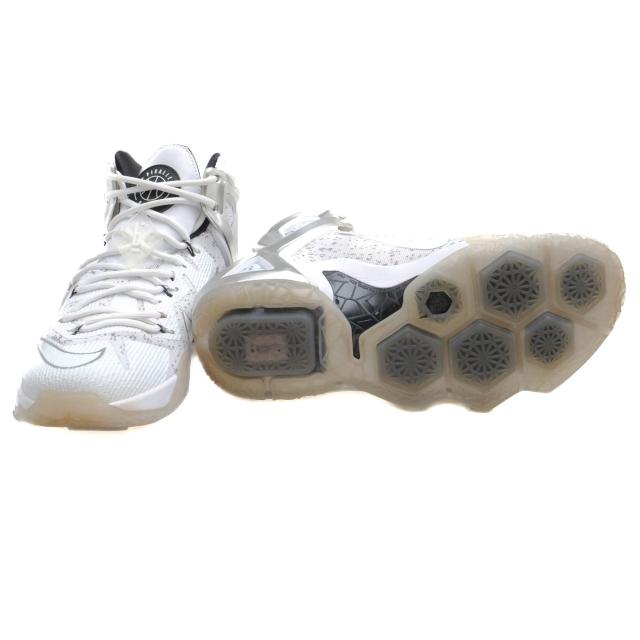 ○ナイキ NIKE Pigalle ピガール ハイカットスニーカー 806951-100 LeBron 12 Elite SP White/Pure Platinum レブロン フライニッ 中古_6