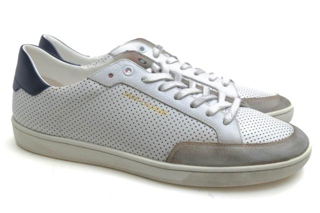 ○サンローラン YVES SAINT LAURENT 牛革 カーフ ローカットスニーカー 586617 1JZ20 9960 Court Classic Sl/10 Low-top Sneakers 中古_1