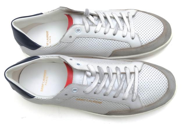 ○サンローラン YVES SAINT LAURENT 牛革 カーフ ローカットスニーカー 586617 1JZ20 9960 Court Classic Sl/10 Low-top Sneakers 中古_4