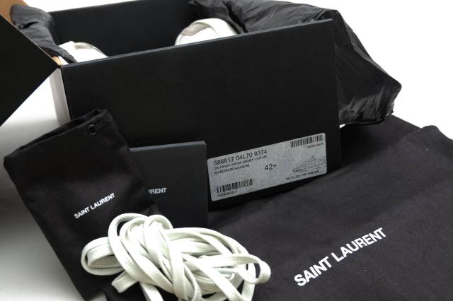 ○サンローラン YVES SAINT LAURENT 牛革 カーフ ローカットスニーカー 586617 1JZ20 9960 Court Classic Sl/10 Low-top Sneakers 中古_7